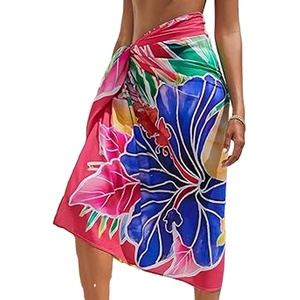 ผ้าซารองผ้าฝ้ายขายส่งสำหรับผู้หญิง ผ้าคลุมชายหาดเนื้อนุ่ม ระบายอากาศได้ดี ใช้คลุมบิกินี่ในฤดูร้อน รับทำโลโก้ตามสั่ง ผลิตโดยโรงงาน OEM - Product Image 3