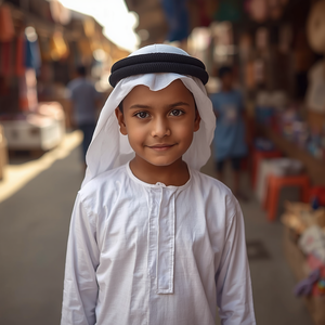 Saudi Style Kids <b>Thobe</b> Long Sleeve Islamic Jubba Robe Cotton Comfortable Boys Muslim Traditional Wear Affordable Children Outfit - Product Image 4