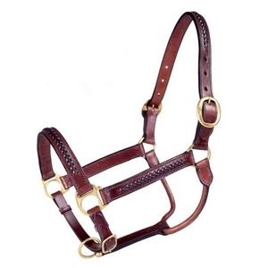 Wholesale Manufacturer Leather Horse Fancy Stitched <b>Rope</b> Hybrid Halter Horse Equipment Horse Leather Halter - Product Image 2
