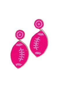 Exclusif Top Fashion fait à la main rose et blanc perlé broderie boucle d'oreille belle à la mode de haute qualité Unique de l'Inde - Product Image 4