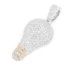 จี้เพชรทรงหลอดไฟ ดีไซน์ทันสมัย คุณภาพสูง น้ำหนักรวม 2.75 กะรัต ทองคำแท้ 10K ประดับเพชร VVS-VS ผลิตในห้องปฏิบัติการ สำหรับทั้งชายและหญิง - Product Image 2