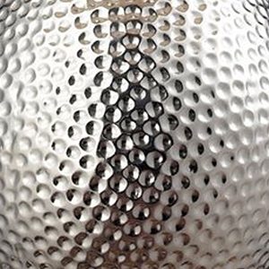 Modern design Hammered Silver <b>Table</b> <b>Lamp</b> Luxury Textured Metal <b>Base</b> Grey Fabric Shade Elegant Bedside Nightstand Light Home Deco - Product Image 4