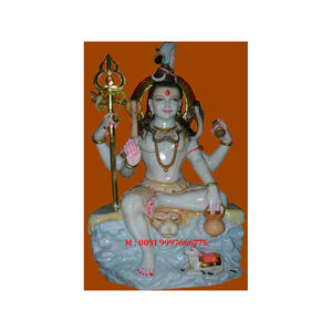 Magnífica estatua de Shiva de mármol hecha a mano en India con durabilidad de calidad de exportación para decoración festiva al precio más bajo. - Product Image 5