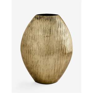 Jarrón Texturizado con Detalles en Dorado Estilo Nórdico |   Macetero de Cerámica con Forma de Piedra Orgánica Estilo Wabi-Sabi para Diseño de Interiores Moderno - Product Image 5