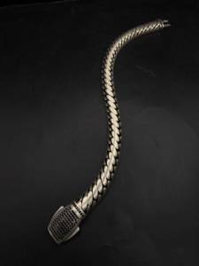 สร้อยคอเงินแท้ 925 แบบ Cuban Chain ลายเรขาคณิต สไตล์ฮิปฮอป สำหรับทุกเพศ ใส่ได้ทุกวัน เครื่องประดับเงินวินเทจ - Product Image 2
