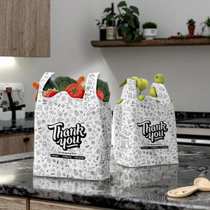 Bolsa de compras ecológica de tela no tejida con impresión de logotipo personalizado, bolsa no tejida laminada, práctica bolsa de compras con asas - Product Image 2