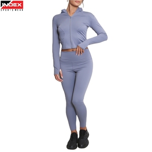2026 New Women <b>Yoga</b> <b>Jacket</b> And Legging 2 Piece Set Premium Fitness Wear Activewear Sportswear Gym Outfit - Product Image 1