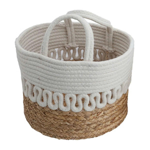 Cesta Trenzada de Fibra Natural Tejida a Mano, Organizador Decorativo para Dormitorio, Guardería y Estantes, Disponible en Stock - Product Image 2