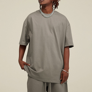 Wholesale Blank 300Gsm T Shirt Streetwear Men'S <b>Tshirt</b> Bulk Oversized T-Shirt - Product Image 2