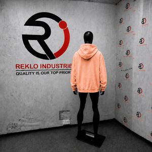Peach Oversized Full Zip Hoodie Washed Vintage Heavyweight Streetwear Distressed Fleece Hooded Sweatshirt Wholesale Casual Autum - Product Image 4