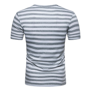 Camiseta a Rayas para Hombre 2026, Nueva Moda, Cuello Redondo, Manga Corta, Corte Ajustado, Estilo Hip Hop, Vintage - Product Image 6