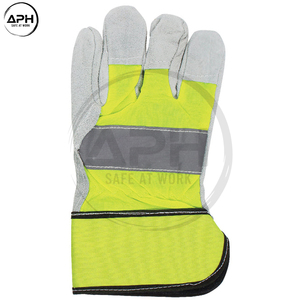 Gants de travail haute visibilité 2026 orange, vert citron, gris, à doigts complets, avec manchette ajustable, personnalisables, vente en gros - Product Image 3