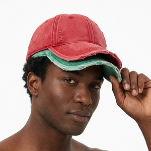 Vintage Unisex Baseball Cap Washed Cotton Denim 6-Panel Adjustable <b>Hat</b> Red Green Solid Color Casual Spring <b>Summer</b> Style - Product Image 5