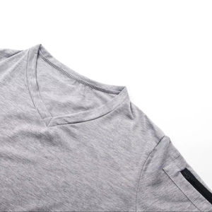 Camisetas de Manga Corta con Cuello en V para Hombre, al por Mayor, de Alta Calidad, Impresión Personalizada, Transpirables, 100% Algodón, Ecológicas, Casuales - Product Image 3