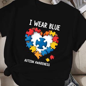 Camiseta cómoda para mujer CONCIENCIA AL AUTISMO AZUL - Product Image 2