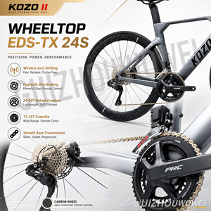 <span class=keywords><strong>Bicicleta</strong></span> de Carretera KOZO II Endurance, Cuadro de Carbono T800, Ruedas Wheeltop 2x12, Neumáticos Goodyear 700x28C, Frenos de Disco Hidráulicos, Llanta de 50mm - Product Image 4