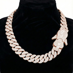 Cadena Cubana de Diamantes Cultivados en Laboratorio para Hombre y Mujer, Plata de Ley 925, Corte Brillante, Chapado en Rodio Pesado, Joyería para Fiestas y Bodas Estilo Hip Hop - Product Image 3