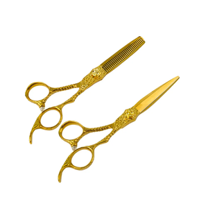 Ensemble professionnel de ciseaux de coiffure et de ciseaux à effiler en acier inoxydable pour barbier - Product Image 2