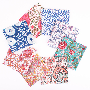 Artisan Hand Block Printed Indigo <b>Scarf</b> 100% Cotton Premium Handkerchief Geometric Print Head <b>Scarf</b> <b>Indian</b> Heritage Boho Bandana - Product Image 4