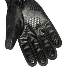 Ski Gloves Full Finger Black Polyester Waterproof Thermal Insulated Drawstring Closure Unisex Winter Outdoor Activity - Product Image 6