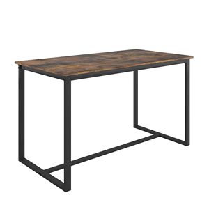 Ensemble de salle à manger de style industriel en cinq pièces, table et chaises à structure solide avec dossier - Product Image 4