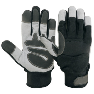 Gants de travail en cuir pour hommes, haute qualité, robustes, renforcés, protection des mains, double paume en cuir, gants de sécurité pour travaux de levage - Product Image 5