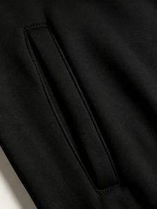 Sudadera con Capucha Personalizada Unisex Negra con Cremallera, Oversize, de Color Liso, de Algodón French Terry, Casual de Invierno, con Bordado - Product Image 5