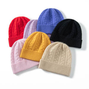 Gorro de Invierno de Alta Calidad para Niños, Gorro de Punto Unisex, Gorros de Cachemira Pura para Niños, Gorros para Niños, Gorros para Niñas, Accesorios - Product Image 1