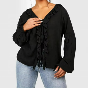 Women's Plus Size Short Sleeve Printed Blouse Tops Spring Eco-Friendly Cotton Bamboo - Product Image 5