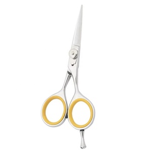 Ciseaux à cheveux professionnels TWEEZEX en acier inoxydable pour droitiers, à pointe en fibre, à pointe arrondie, manche moyen, pour coiffure lisse D - Product Image 5