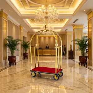 Carrito de Equipaje para Hotel, Resistente, de Acero Inoxidable, para Hoteles, Resorts, Casas de Huéspedes y Hostelería - Product Image 1