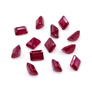 Rubis naturels de Bangkok, octogones calibrés 4x5mm, pierres précieuses de rubis naturelles facettées pour la fabrication de bijoux, prêtes à l'emploi - Product Image 1