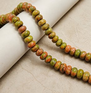 Jaunty MGB-229 8mm Zed Unakite Rondelle Gemstone Loose Natural <b>Stone</b> <b>Beads</b> for Jewelry Making Diy Accessories - Product Image 4