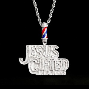 Moissanite Name Letter <b>Pendant</b> 925 <b>Silver</b> Rhodium Plated Hip Hop Rapper Bling <b>Pendant</b> Custom <b>Initial</b> Letter <b>Pendant</b> For Men's - Product Image 1