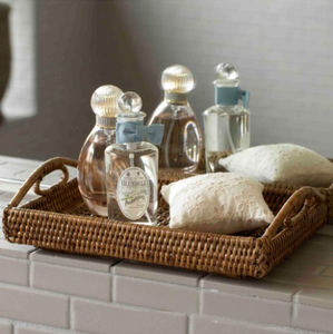 Plateau de service en rotin durable marron foncé bon marché en gros nouveau plateau de table basse rentable pour l'organisation de la maison - Product Image 5