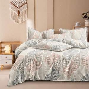 Juego de ropa de cama de colcha de algodón 100% europeo 5 uds funda nórdica juego de cama de sábana de Hotel Nórdico - Product Image 1