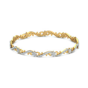 1.56ct Hoàng Gia đường cong tự nhiên Kim Cương Bangle trong vàng vàng-hi màu sắc, VS-SI rõ ràng - Product Image 1
