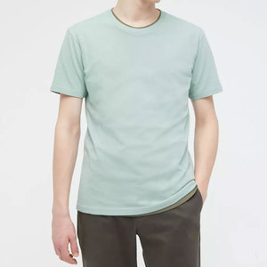 Camiseta Casual de Manga Corta con Cuello Redondo de Algodón Bordado con Logotipo Personalizado de Alta Calidad al por Mayor para Hombre - Product Image 3