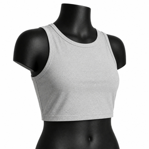 Custom <b>Red</b> Women <b>Crop</b> Tank <b>Top</b> Sleeveless Yoga Gym Fitness Activewear OEM Wholesale Sportswear - Product Image 1
