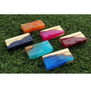 New Arrival Wood And Resin Business <b>Card</b> Holders Colorful Blank Promotional Memo Pad Customized Sale Best Price - Product Image 1