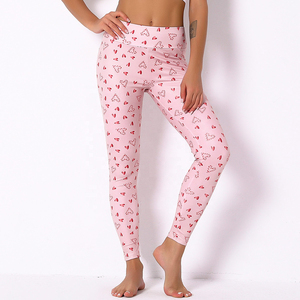 Women's Mid Waist Fitness Pants Christmas Digital Print <b>Yoga</b> <b>Leggings</b> Made of 100% Spandex Fabric - Product Image 3