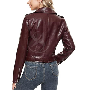 Veste en cuir d'agneau véritable pour femmes, élégante et de haute qualité, coupe ajustée, doublure en nylon respirante, vente en gros - Product Image 5