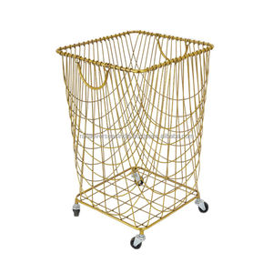 Panier à linge en maille métallique Offre Spéciale personnalisé avec roues et poignées, parfait pour toute maison et espace de blanchisserie au meilleur prix - Product Image 3