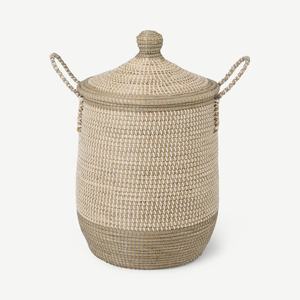 Cesto de Ropa de Hierba Marina Natural, Cesta de Almacenamiento Tejida a Mano para Organización del Hogar, Proveedor Mayorista - Product Image 1
