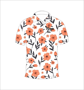 เสื้อโปโลคอรัลลายดอกไม้แบบกำหนดเอง เสื้อโปโลสำหรับตีกอล์ฟแบบสกรีนลาย แขนสั้น เสื้อผ้ากีฬาทีมลำลอง - Product Image 5