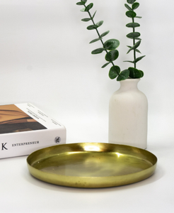 Contemporary Golden Metal Eco-Friendly <b>Tray</b> Sustainable Plate Dish Home Decor Dresser Decorative <b>Trays</b> Key Trinket <b>Candle</b> <b>tray</b> - Product Image 2