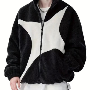 Wholesale Eco-Friendly <b>Fleece</b> Sherpa Lined <b>Jacket</b> Men's Oversize Full Zip Sherpa Warm Winter <b>Jacket</b> for Men - Product Image 4