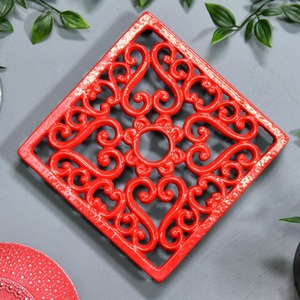 Premium Quality Metal <b>Trivet</b> for Hot Pots and Table Protection Elegant Iron <b>Trivet</b> for Kitchen and Dining Table Use Durable - Product Image 1
