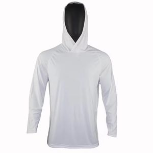 Camisa de Pesca con Capucha de Manga Larga Azul Claro para Hombre, Protección Solar UPF 50, Anti-UV, Color Sólido, Estilo Pullover - Product Image 4