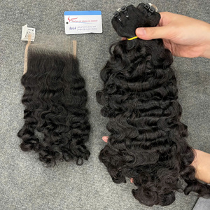ราคาโรงงาน ผมดำแบบมัดเป็นช่อ ลอนหยิกแบบพม่า 100% ผมเวียดนามแบบเย็บด้วยเครื่อง ไม่พันกัน ไม่หลุดร่วง เงางามดุจแพรไหม - Product Image 3